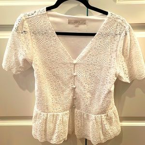 Women LOFT lace blouse